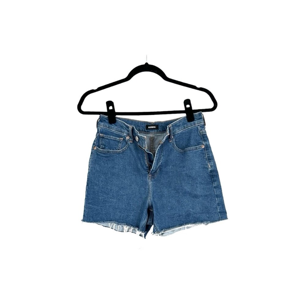 Express Denim High Rise Shortie - Picture 2 of 5